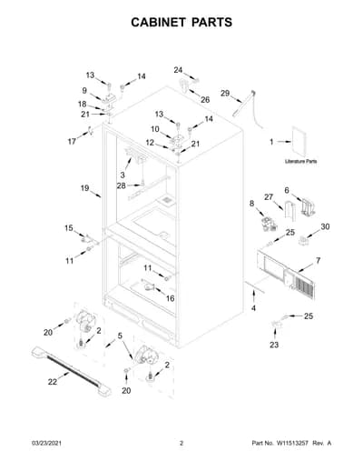 CABINET PARTS
