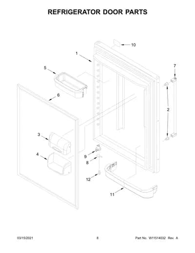 REFRIGERATOR DOOR PARTS