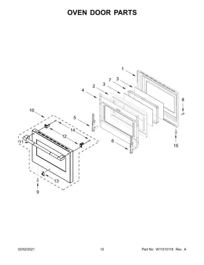 OVEN DOOR PARTS