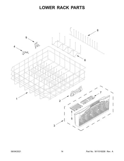LOWER RACK PARTS