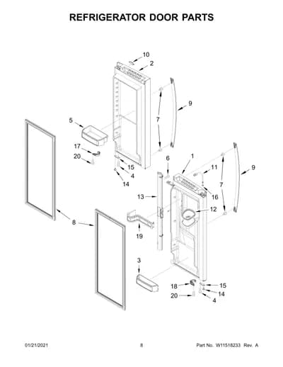 REFRIGERATOR DOOR PARTS