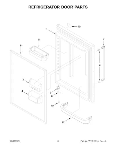 REFRIGERATOR DOOR PARTS