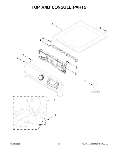 TOP AND CONSOLE PARTS