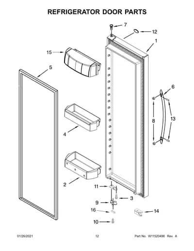 REFRIGERATOR DOOR PARTS
