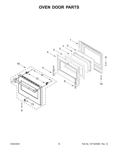 OVEN DOOR PARTS