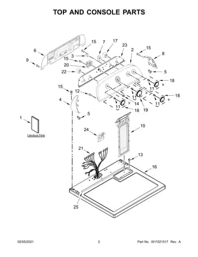 TOP AND CONSOLE PARTS