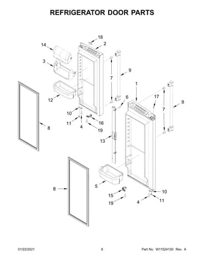 REFRIGERATOR DOOR PARTS