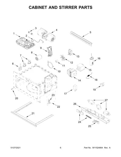 CABINET AND STIRRER PARTS