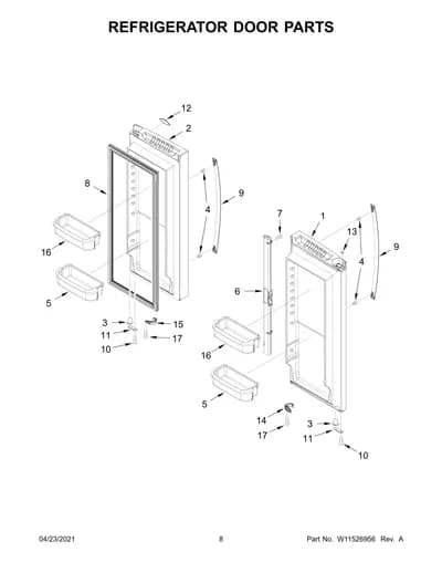 REFRIGERATOR DOOR PARTS