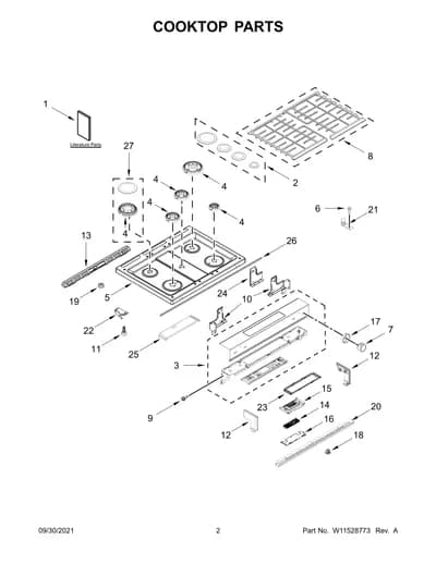 COOKTOP PARTS