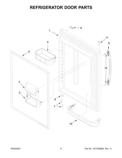 REFRIGERATOR DOOR PARTS