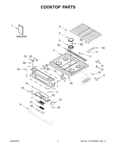 COOKTOP PARTS