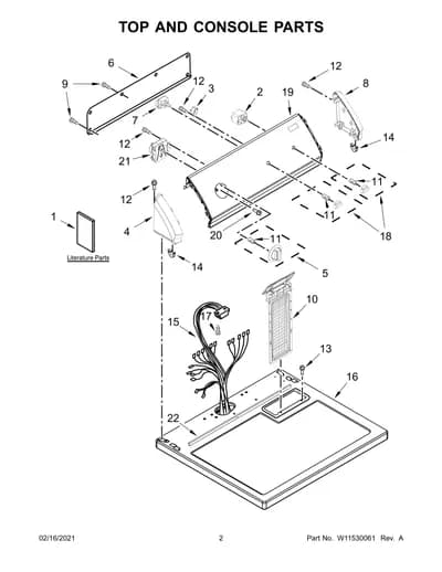 TOP AND CONSOLE PARTS