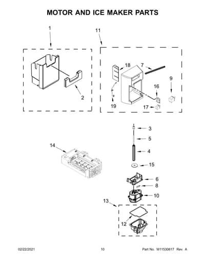 MOTOR AND ICE MAKER PARTS
