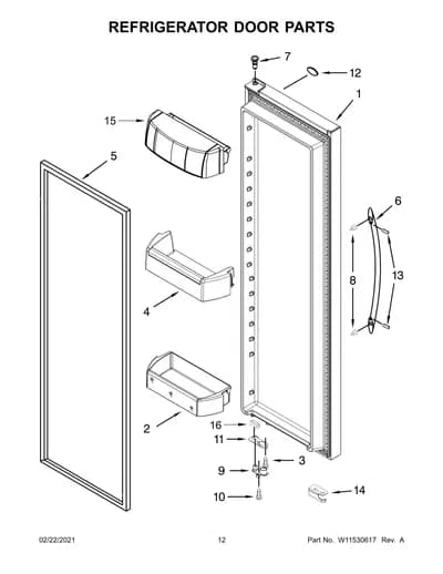 REFRIGERATOR DOOR PARTS