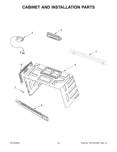 CABINET AND INSTALLATION PARTS