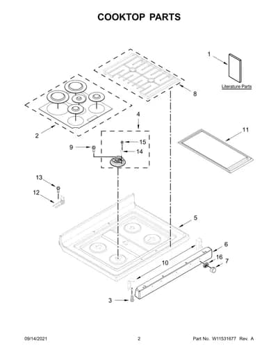 COOKTOP PARTS