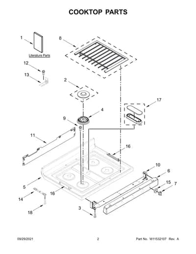 COOKTOP PARTS