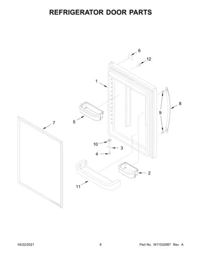 REFRIGERATOR DOOR PARTS