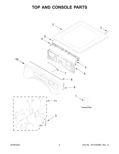 TOP AND CONSOLE PARTS