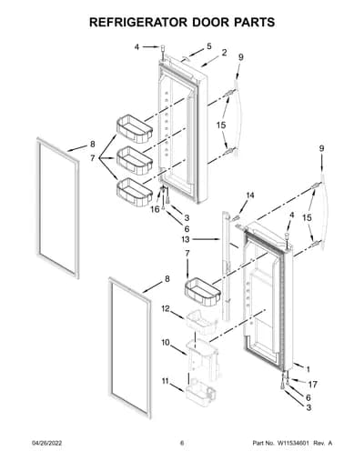REFRIGERATOR DOOR PARTS