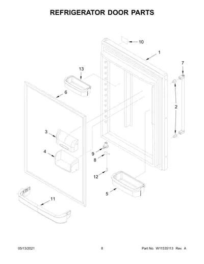 REFRIGERATOR DOOR PARTS