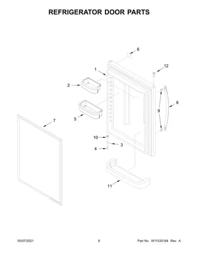 REFRIGERATOR DOOR PARTS