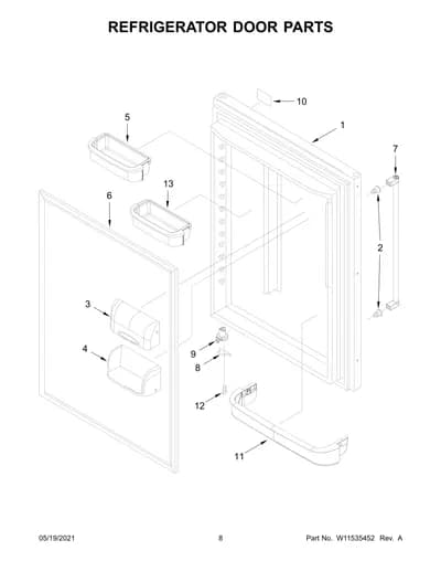 REFRIGERATOR DOOR PARTS