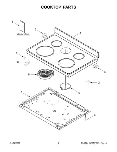 COOKTOP PARTS