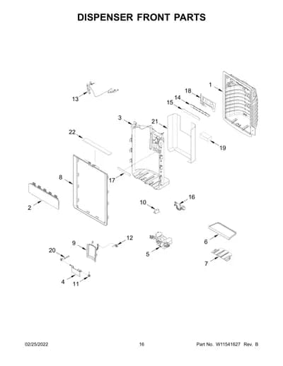 DISPENSER FRONT PARTS