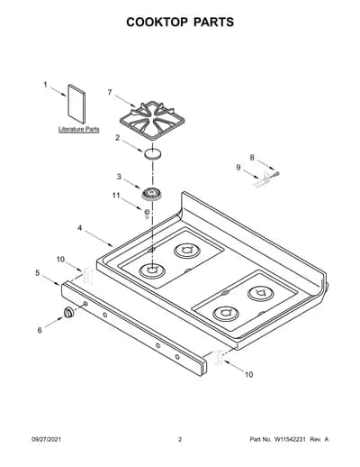 COOKTOP PARTS