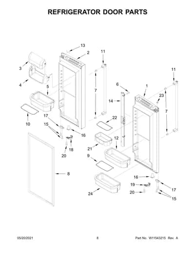 REFRIGERATOR DOOR PARTS