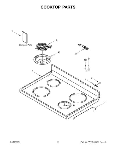COOKTOP PARTS