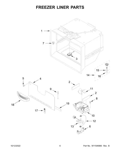 FREEZER LINER PARTS