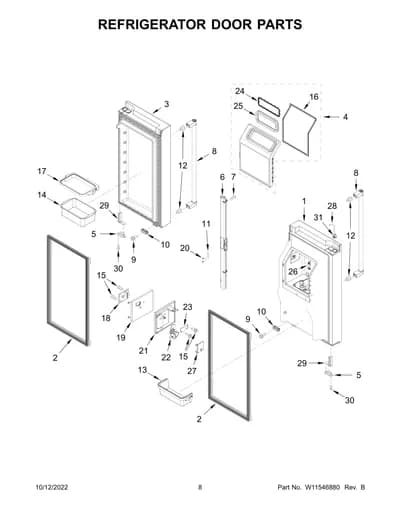 REFRIGERATOR DOOR PARTS
