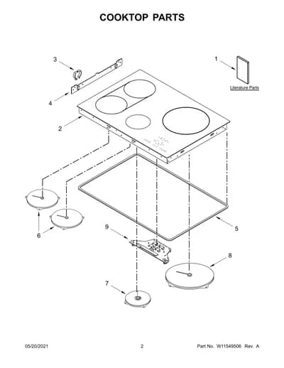 COOKTOP PARTS