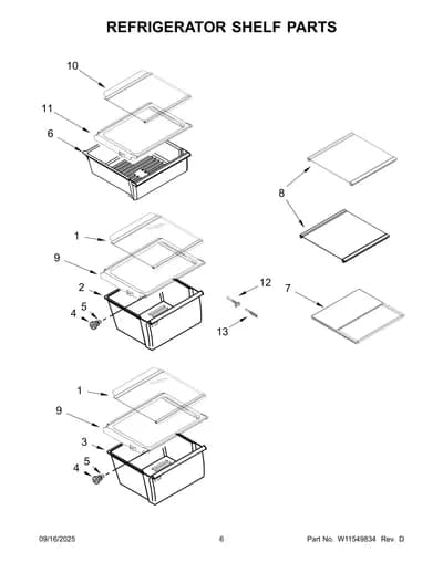 REFRIGERATOR SHELF PARTS