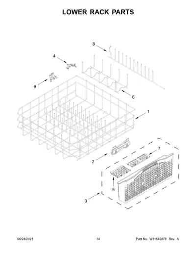 LOWER RACK PARTS