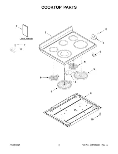 COOKTOP PARTS