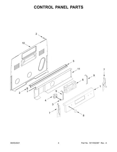 CONTROL PANEL PARTS