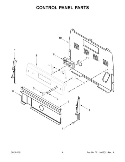 CONTROL PANEL PARTS