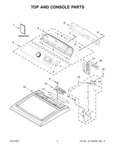TOP AND CONSOLE PARTS