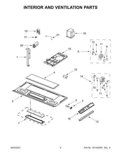 INTERIOR AND VENTILATION PARTS