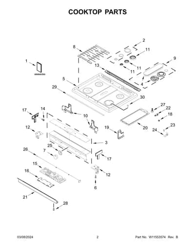 COOKTOP PARTS