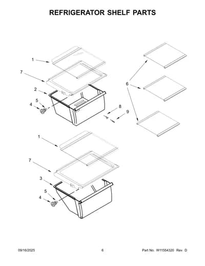 REFRIGERATOR SHELF PARTS