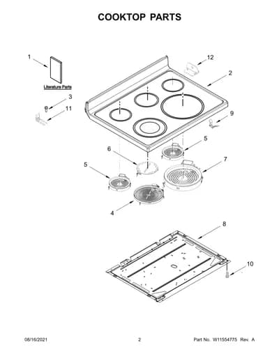 COOKTOP PARTS