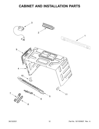 CABINET AND INSTALLATION PARTS
