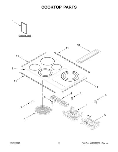 COOKTOP PARTS