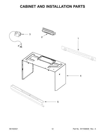 CABINET AND INSTALLATION PARTS