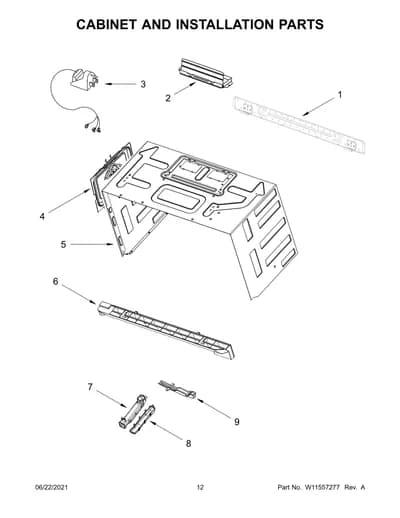 CABINET AND INSTALLATION PARTS